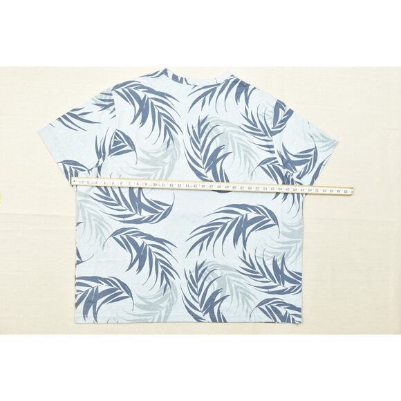 Men's Harbor Bay Palm Leaf Print T-Shirt Plus Size 3XL 60% Cotton 40% Polyester - Picture 3 of 8